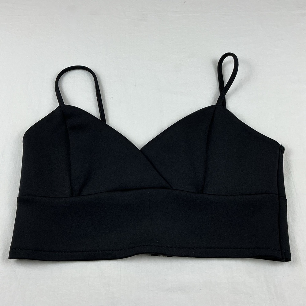 Abercrombie & Fitch Y2K Women's Black Cropped Zippered Tank/Bralette Size L